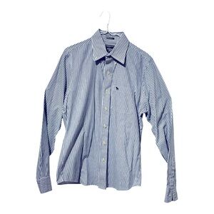 Abercrombie & Fitch muscleNavy Striped Button Down Shirt Medium